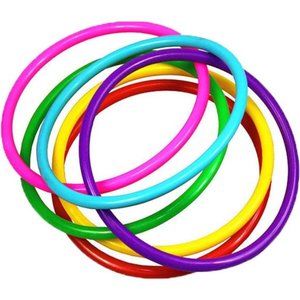 12 Pcs Plastic Ring Toss Game for Kids and Outdoor Toss Rings for Speed& Agility